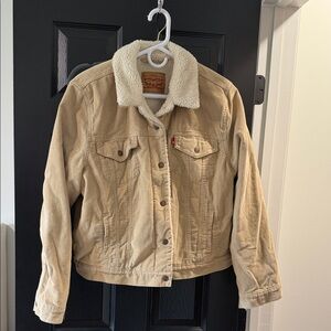 Levi's Women's Beige Sherpa Jean Jacket